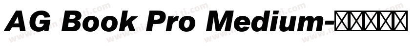 AG Book Pro Medium字体转换